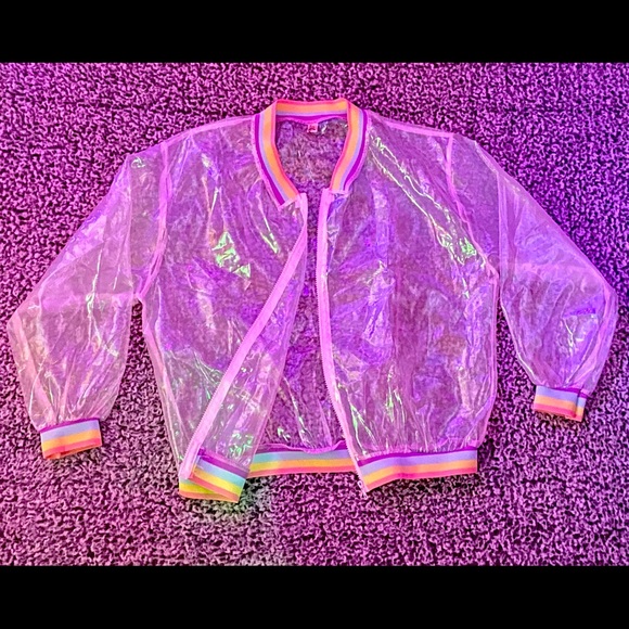 Jackets & Blazers - Rainbow see-through jacket
